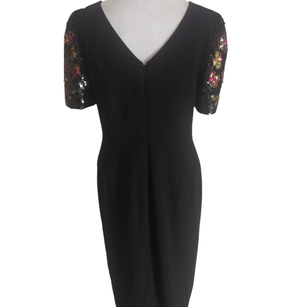Nah Nah Vintage black dress with sequins Sleeves, Size‎ 6P - Picture 5 of 12